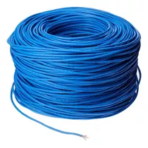 Cabo De Rede Cat5e Utp 24 Awg 4 Pares 305mts Azul Force Line