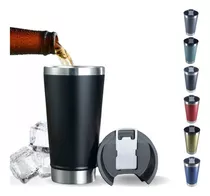 Copo Termico Inox Tampa Abridor Cerveja Gelada Com Logo Cor Preto Sortido