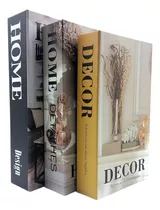 Trio De Caixas Livro Fake Decoração Arquitetura Design