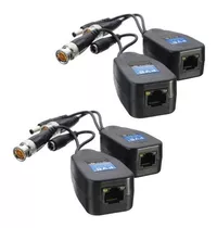 Dos Pares Cat5e Rj45 6 Conector Coaxial Cctv Bnc Poder Video