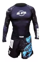 Conjunto Lycra + Bermuda Escorpion Bjj Kick Mma Crossfit