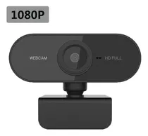 Câmera Full Hd 1080p Webcam Com Microfone 360º Computador Pc Cor Preto