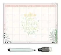 Planner Pizarra Mensual Imantado Magnetico Calendario A4 Lov