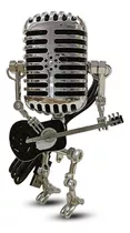Lámpara Micrófono Vintage Robot C/guitarra, Control