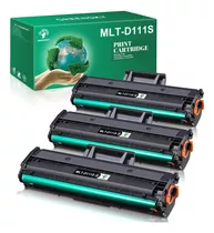 Kit 03 Toner Compatível Mlt-d111s D111 P/ Impressora Samsung Sl-m2070 Sl-m2020 M2070 M2020 1.8k