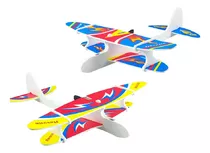 Kit C/2 Avião Planador Recarregável Brinquedo Infantil Kids