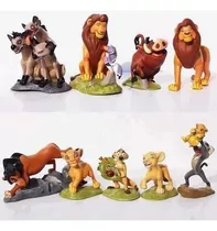 Kit 9 Bonecos Rei Leao Musafa Simba Scar Pumba Timão Rafiki