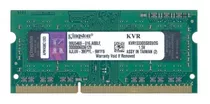 Memória Ram Valueram  2gb 1 Kingston Kvr1333d3s8s9/2g