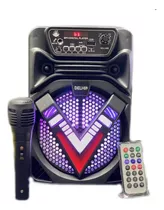 Parlante Portatil Dehli 750 W Bluetooth / Usb / Radio Fm Color Negro