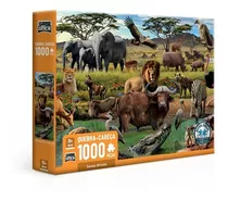 Quebra Cabeça Savana Africana 1000 Peças Puzzle Animais Nf