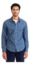 Camisa Hombre Casual Regular Fit Azul Dockers