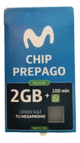 Chip Movistar Paquete 100 Unidades De 100 Min + 2 Gb