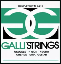 Set De Cuerdas Para Cuatro Galli Strings Negras / Un Juego
