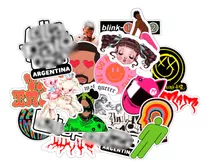 Stickers De Vinilo X20 Calcos Apto Agua Termo Celu Botellas