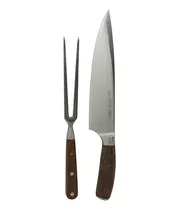 Cuchillo + Tenedor Acero Inoxidable Parrilla Bbq Wayu