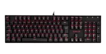 Teclado Gamer Redragon Mitra Mecânico K551-1 Pt-brown