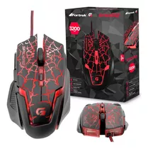 Mouse Gamer Profissional Spider Om705 3200dpi Preto Vermelho