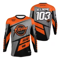 Camisa Trilha E Motocross Personalizada Com Nome E Numero