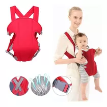 Canguro Mochila Cangurera Portabebé Cargador Ergonomico Color Rojo