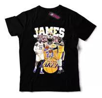 Remera Los Angeles Lakers Lebron James Nba10 Dtg Premium