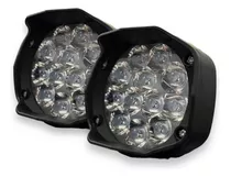 Kit X2 Faros Led Auxiliar Luz Blanca Con Soporte Moto