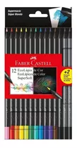 Lápis De Cor Supersoft Faber Castell 12 Cores +2 Lápis Preto