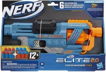 Lançador De Dardos Nerf Elite 2.0 Commander Hasbro 12 Dardos