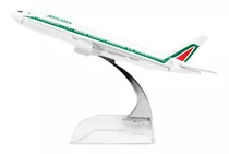 Miniatura Avião Comercial Alitalia Em Metal