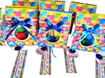 Recuerdo Cumpleaños Niño,10 Packs De Minijsbón+tarjeta Perso