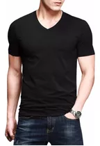 Pack X 3 Remeras Entalladas Slim Fit De Hombre Escote V