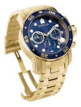 Relógio Invicta Pro Diver Banhado Ouro Original + Nf Luxuoso