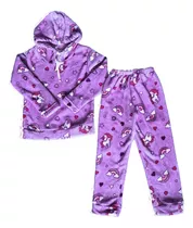 Pijama Polar Con Gorro Manga Larga Pantalón Niña Sleepy 5391