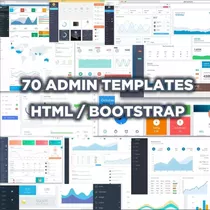 70 Templates Admin Premium Responsivos - Html 5 - Bootstrap