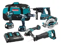 Makita Li-ion Cordless 6-tool Combo  W/2 Batteries & Charger