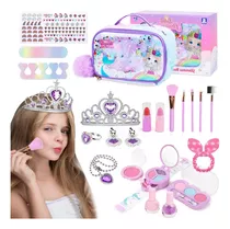 Kit De Juguetes Maquillaje Niña Salon Tocador Estuche Set