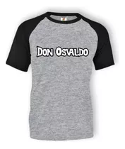 Remera Gris Ranglan Sublimada Personalizada Don Osvaldo