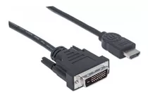 Cable Hdmi Manhattan 372503 A Dvi-d 24+1, 1.8m, Para Monitor