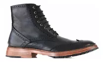 Zapato Cuero Hombre Briganti Bota Suela Negra - Hcbo00939