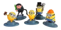 5 Bonecos Gru Minions Meu Malvado Favorito Miniatura Mattel