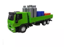 Camion Iveco Con Cilindros Verde  Usual Brinquedos