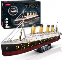 Cubicfun Puzzles 3d Rms Modelo Barco Titanic Luces Led 266pz