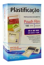 Plástico Para Plastificação Mares Crachá 59x86 0,05mm 100un