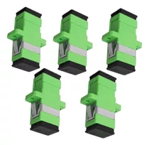 5x Acoplador Para Dio Simplex Sc/sc, Apc/apc Verde