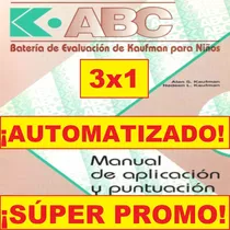 Test K Abc Batería Evaluación Kaufman Niños Automatizado 