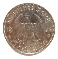 Alemania Pre Guerra 5 Reichsmark Grande De Plata Vea Fotos.-