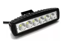 Faro Auxiliar Barra Rectangular 6 Led 18w 4x4 Moto Auto Xls