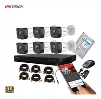 Cctv Kit Pro Hikvision 4k 8mp Dvr 8ch + 6 Cam 1tb Tienda9cl