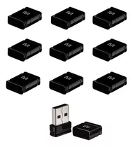 Kit Atacado 10 Pen Drive Nano Preto 8gb Multilaser