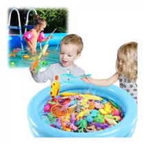 Juguete De Juego De Pesca Piscina Para Niños Pequeños 50 Pcs