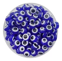 Ojo Turco Azul Plano 6 Mm Ojito Pasante Mejor Precio X50unid